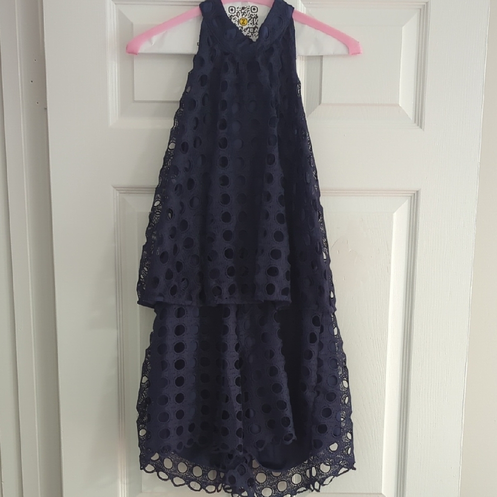 Navy Blue Romper